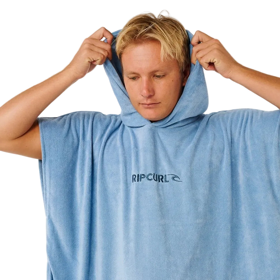 Rip Curl Brand Hooded Towel - Faded Denim
