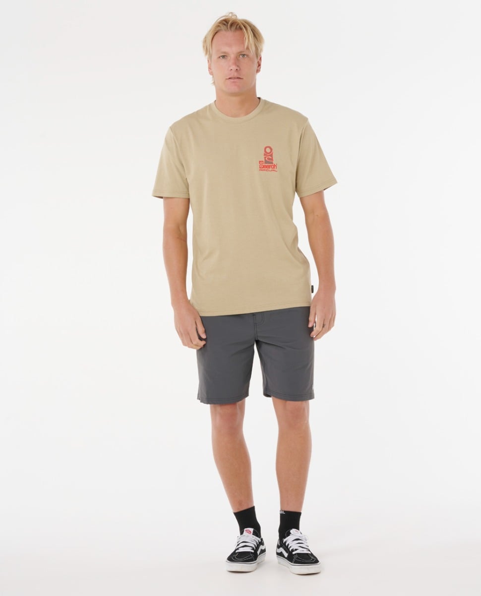 Rip Curl Vaporcool Search Stack Tee - Khaki Rock