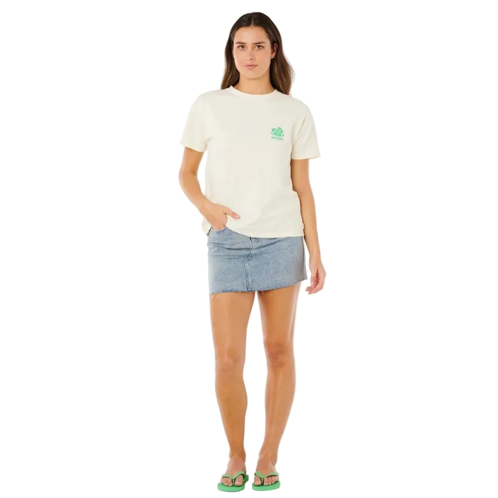 Rip Curl Surf Puff Party Pack Relaxed Tee - Bone