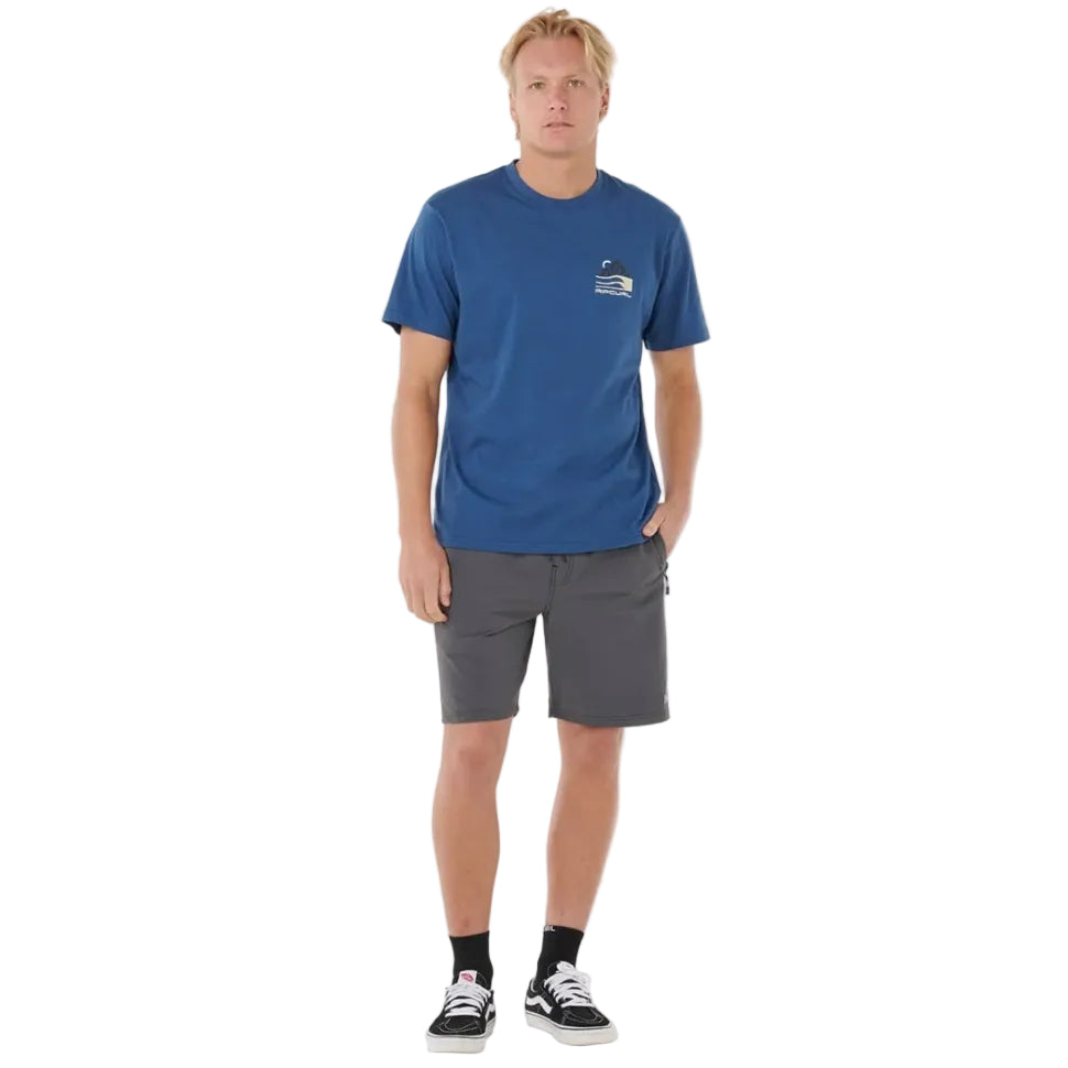Rip Curl Vaporcool Search Range Tee - Light Navy
