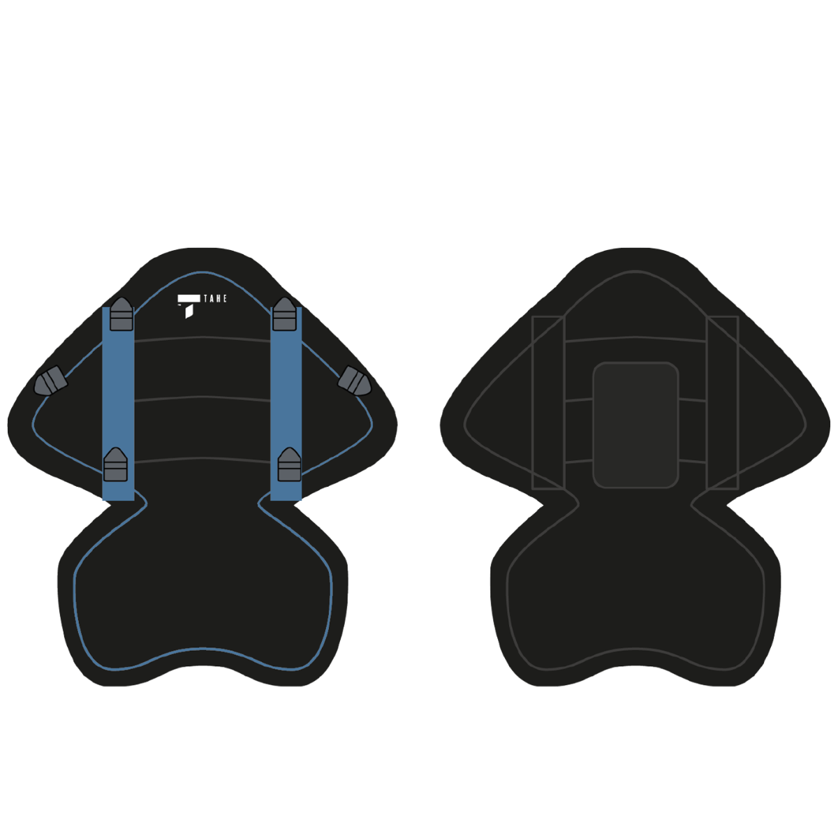 Tahe Kayak Backrest - front and back