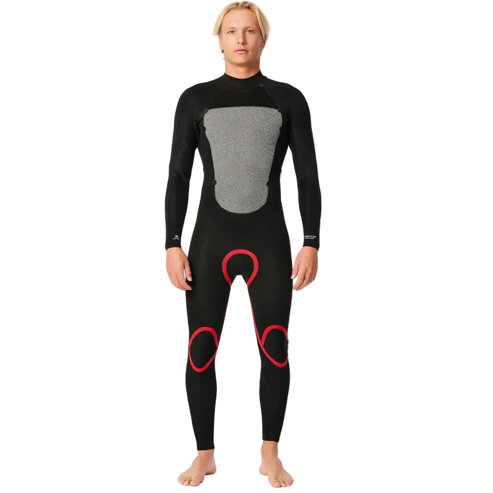 Rip Curl Omega 4/3mm Men's Back Zip Wetsuit - Black