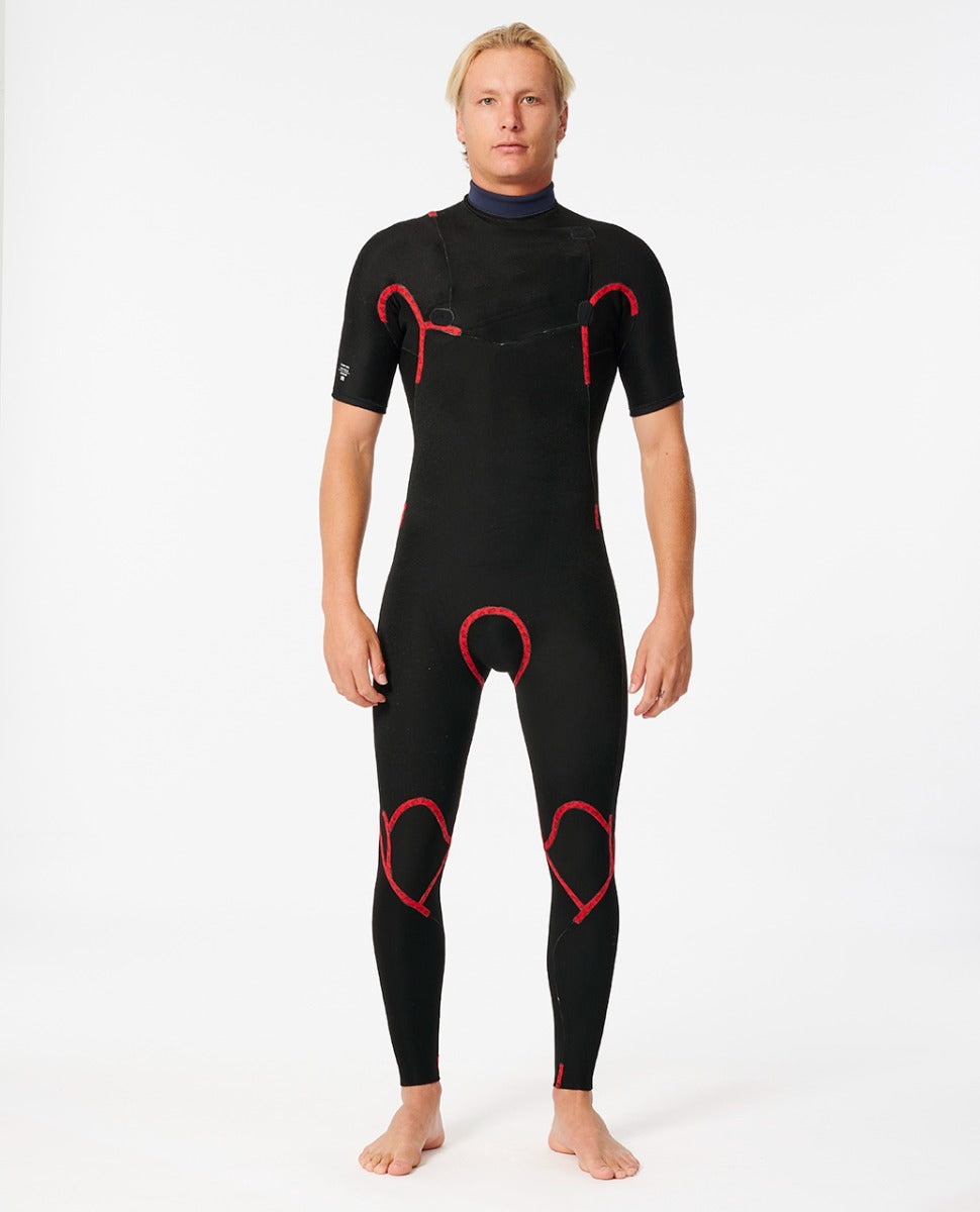 Rip Curl Dawn Patrol Performance 2/2mm Men's Chest Zip Summer Wetsuit 2024 - Dark Navy