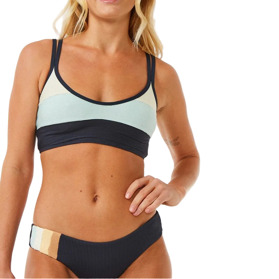 Rip Curl Block Party Spliced Cheeky Women's Hip Bikini Bottoms - Navy