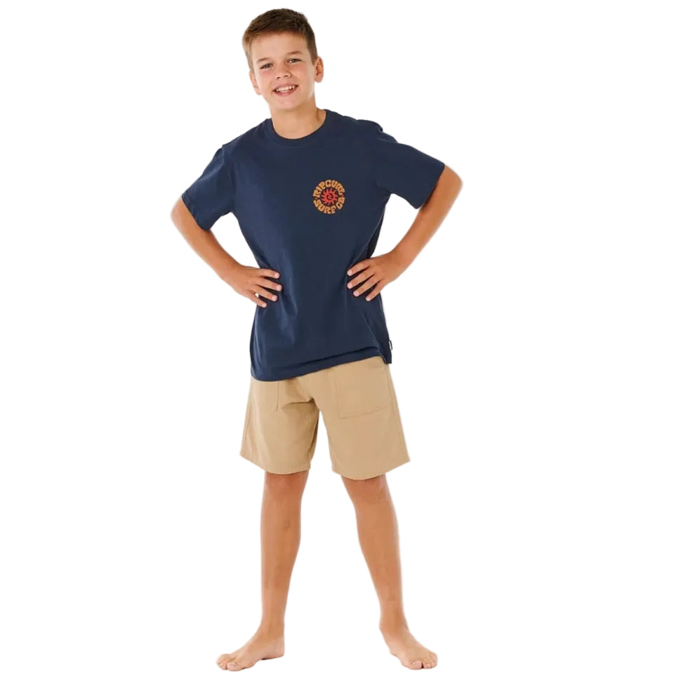 Rip Curl Pacific Rinse Circle Boys Tee - Dark Navy