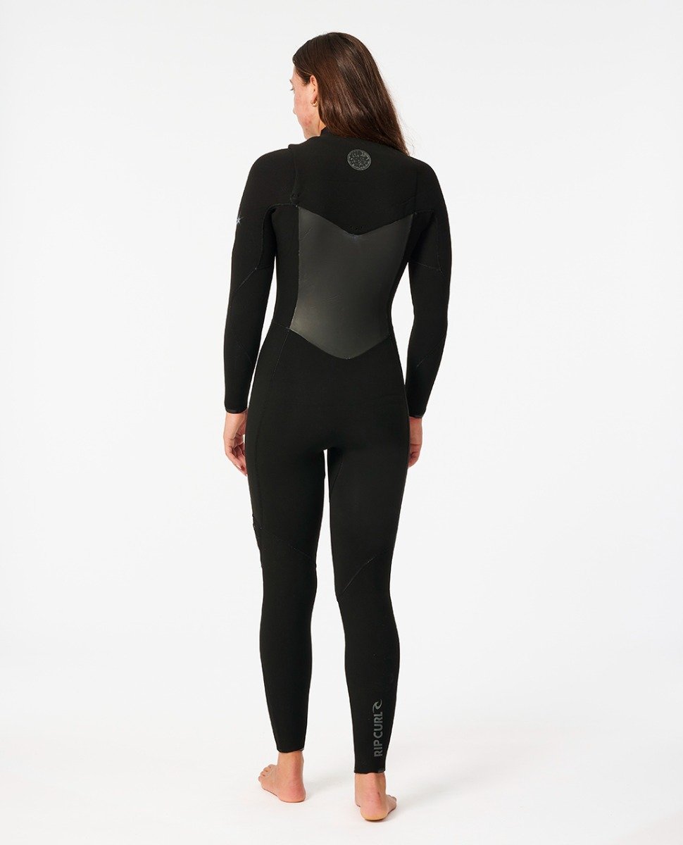 Rip Curl Flash Bomb 5/3mm Women's Chest Zip Winter Wetsuit - Black