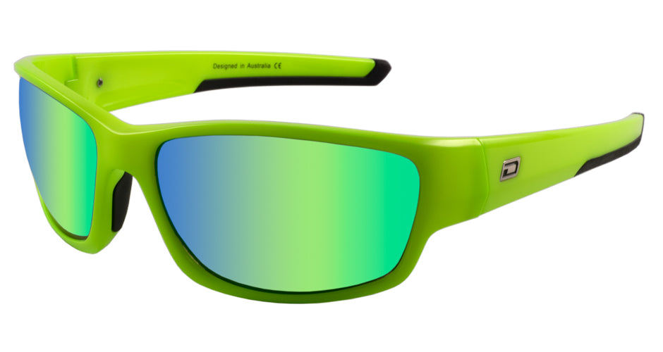 Dirty Dog Chain Polarised Sunglasses - Fluro Green/Green Fusion