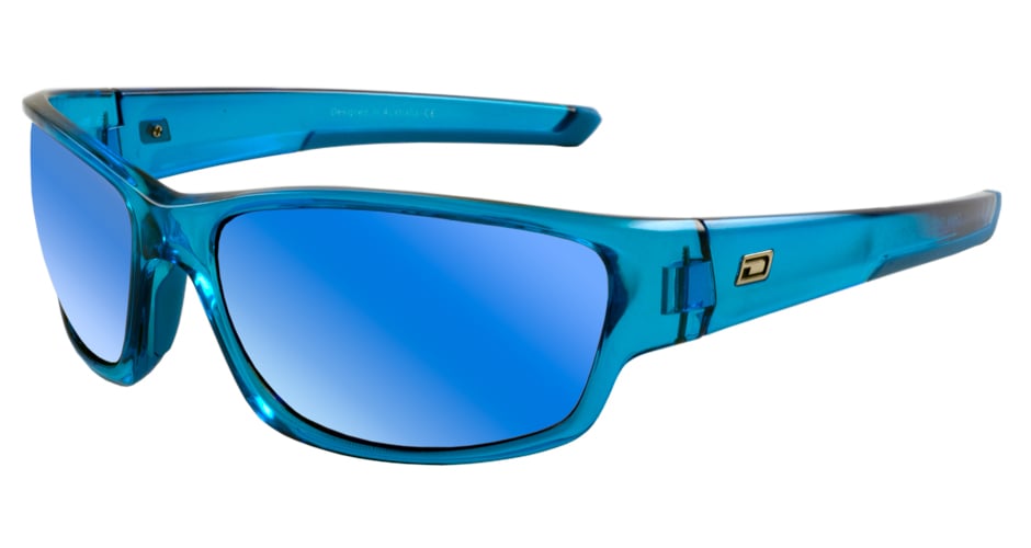 Dirty Dog Sport Chain Polarised Sunglasses - Crystal Blue/Blue Fusion