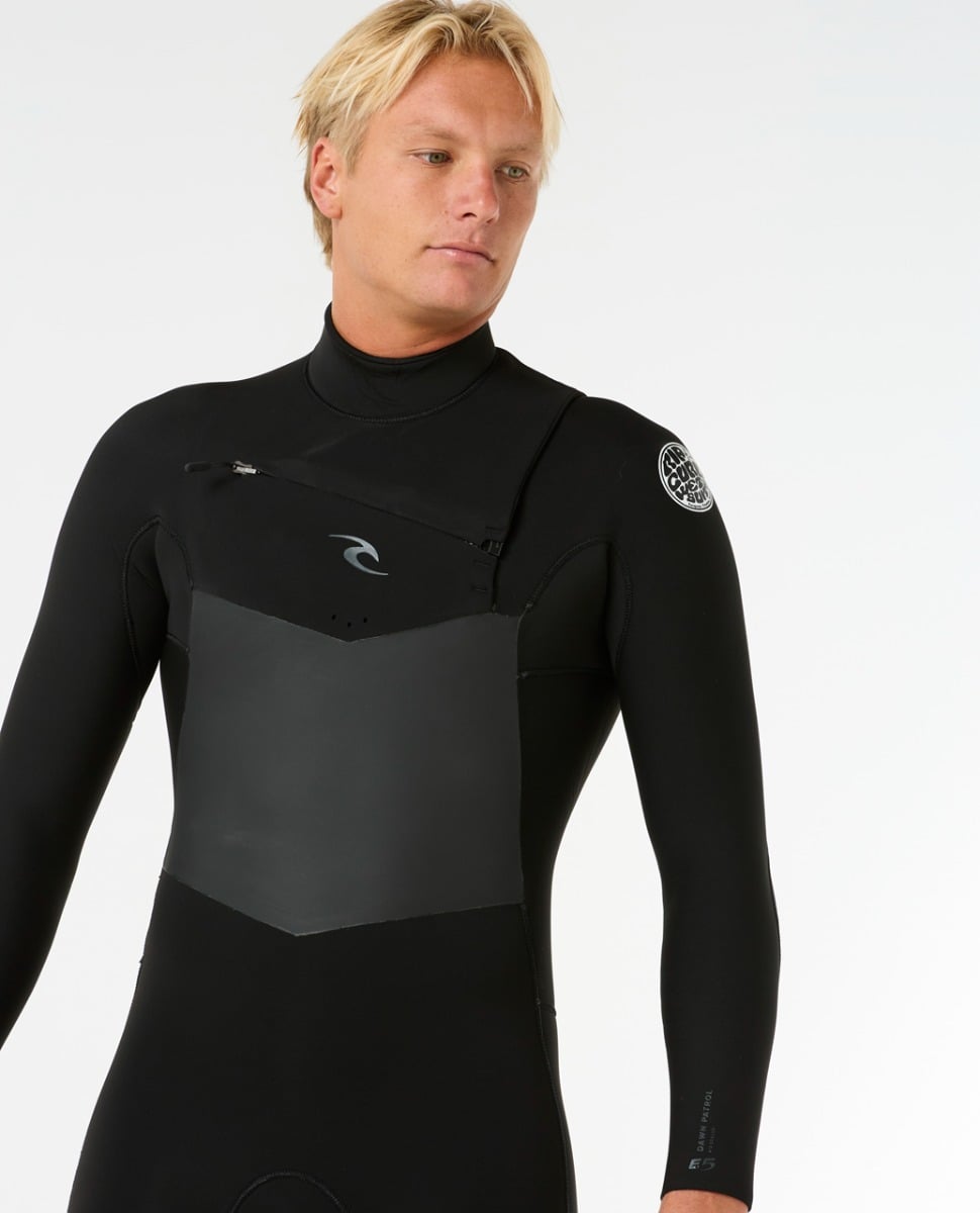Rip Curl Dawn Patrol Performance 3/2mm Mens Chest Zip Wetsuit 2025 - Black
