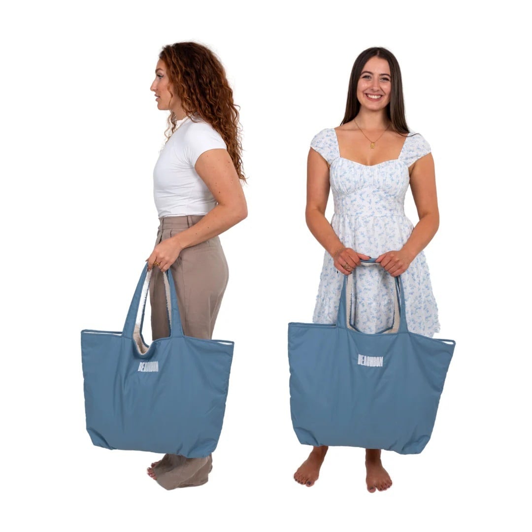 Beachbum Recycled Reversible Tote Bag - Sea Blue