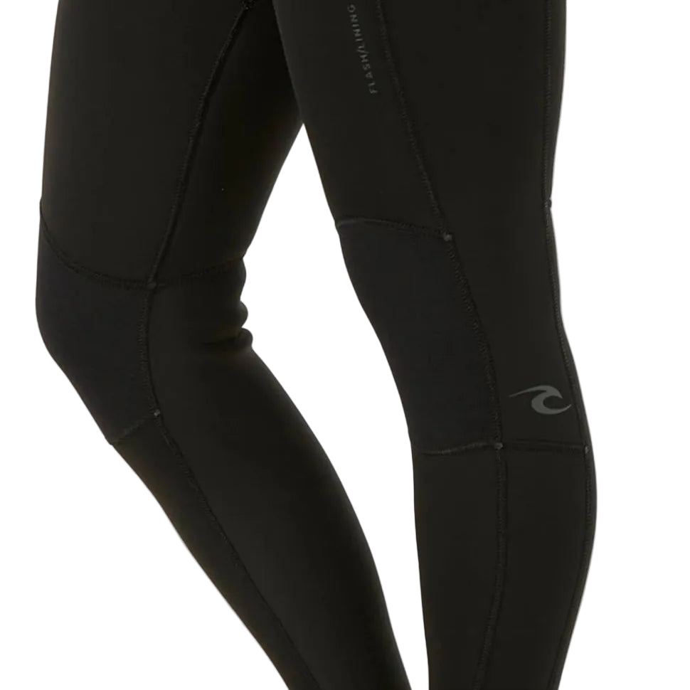 Rip Curl Womens Dawn Patrol Chest Zip GBS 3/2mm Summer Wetsuit 2026 - Black