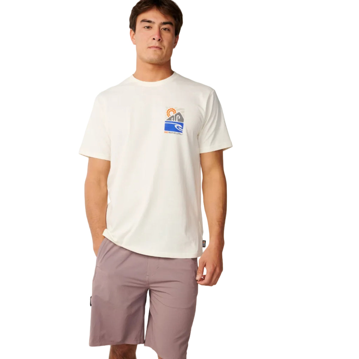 Rip Curl Mens Search Series Vaporcool Totem Relaxed Tee - Bone