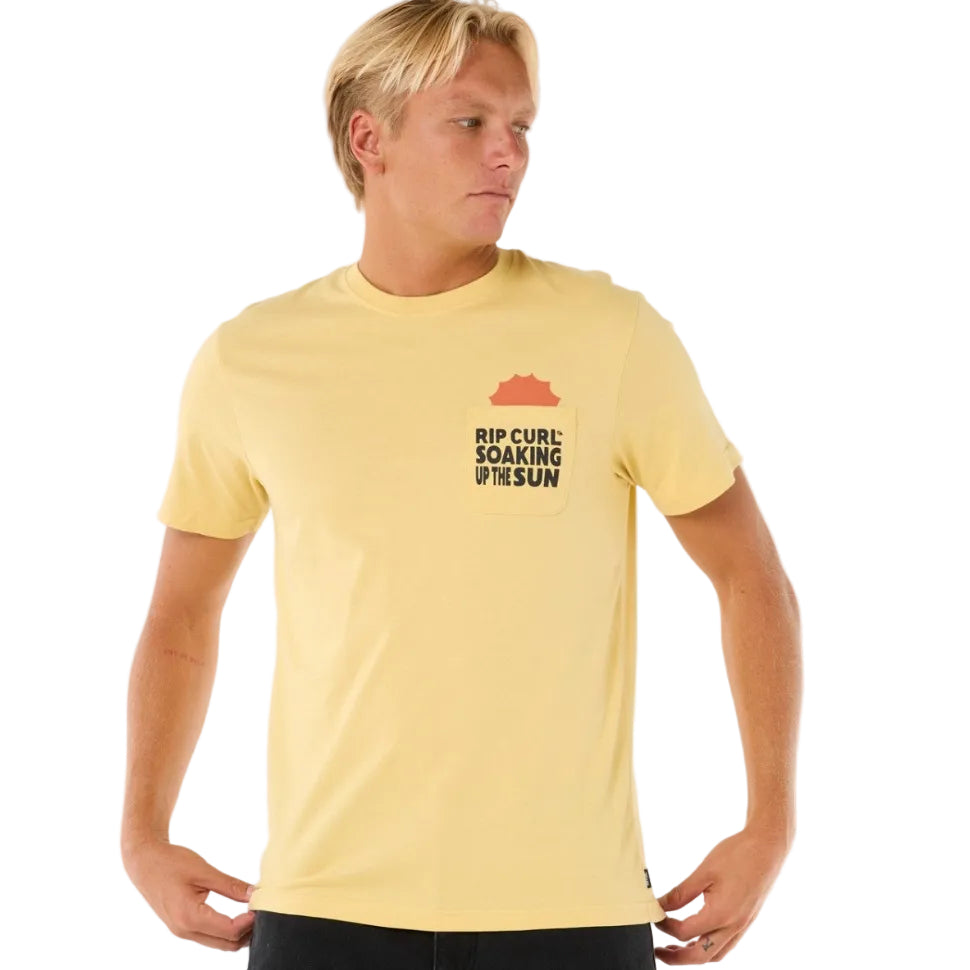 Rip Curl Sun Soaker Men's Pocket Tee - Straw