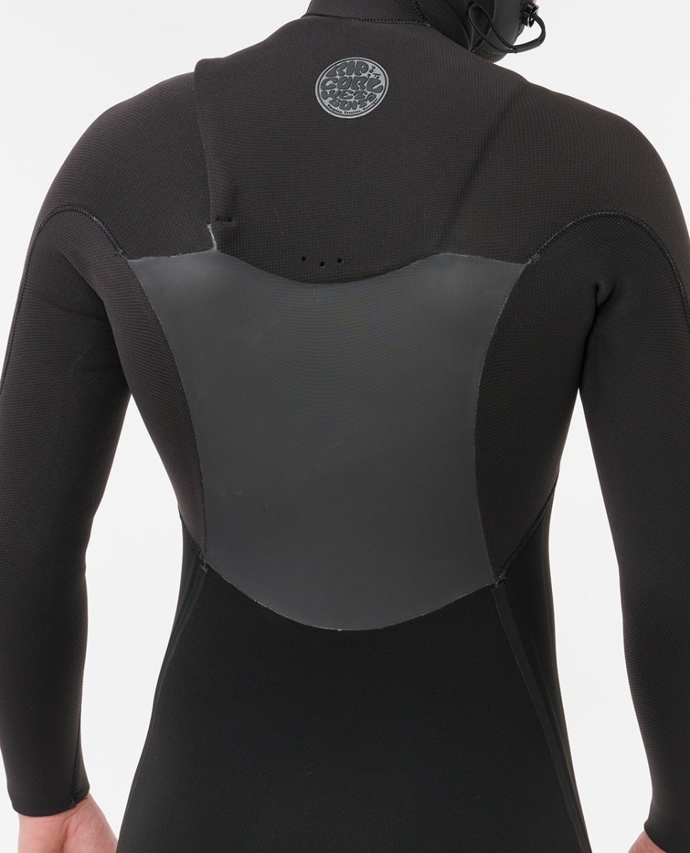 Rip Curl Flashbomb Chest Zip Hooded 4/3mm Wetsuit 2026 - Black
