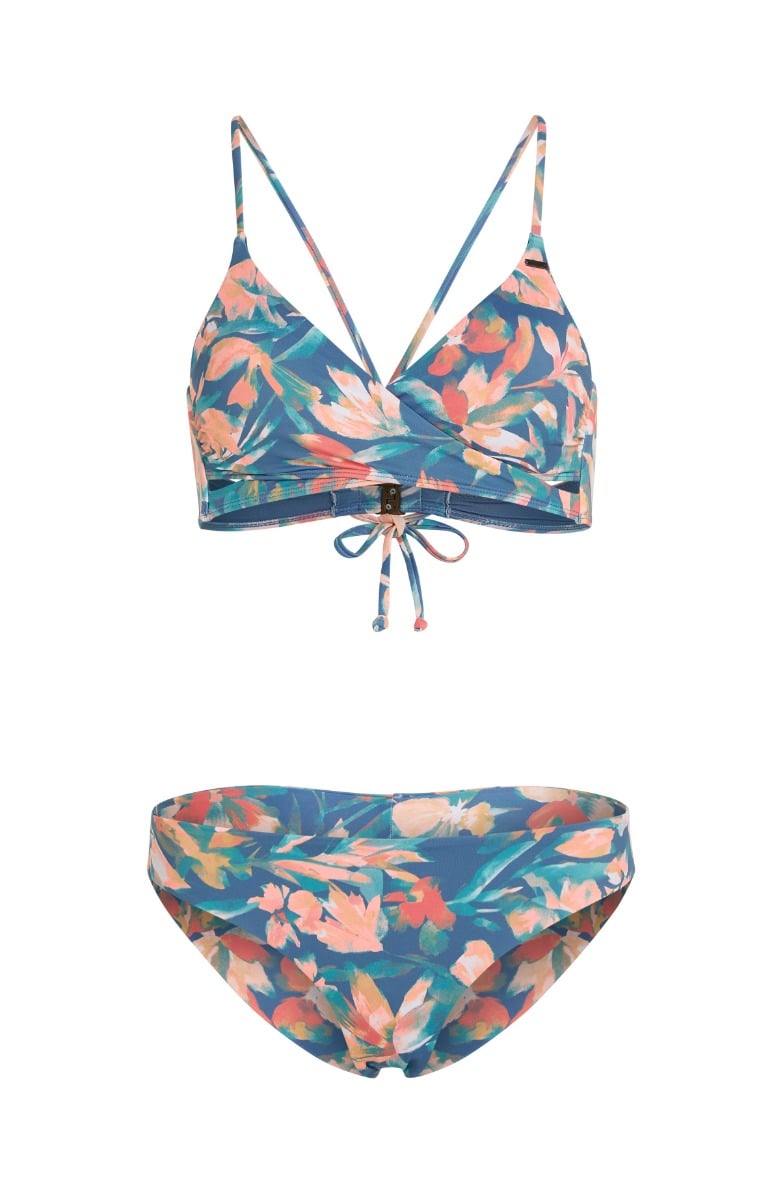 O'Neill Essentials Baay Maoi Womens Bikini Set - Blue Painted Tropics