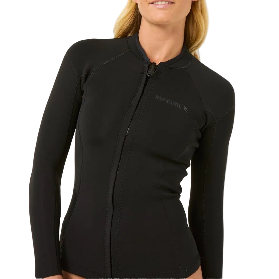 Rip Curl Dawn Patrol Women's Long Sleeve Wetsuit Jacket - Black