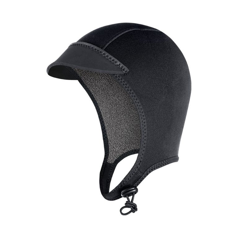 Xcel Axis 2mm Peaked Surf Wetsuit Cap - Black - Full View