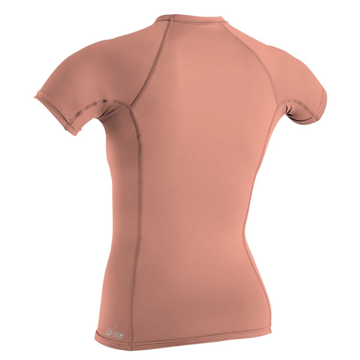 O'Neill Womens Basic Skins Short Sleeve Rash Vest 2021 - Light Grapefruit - Back