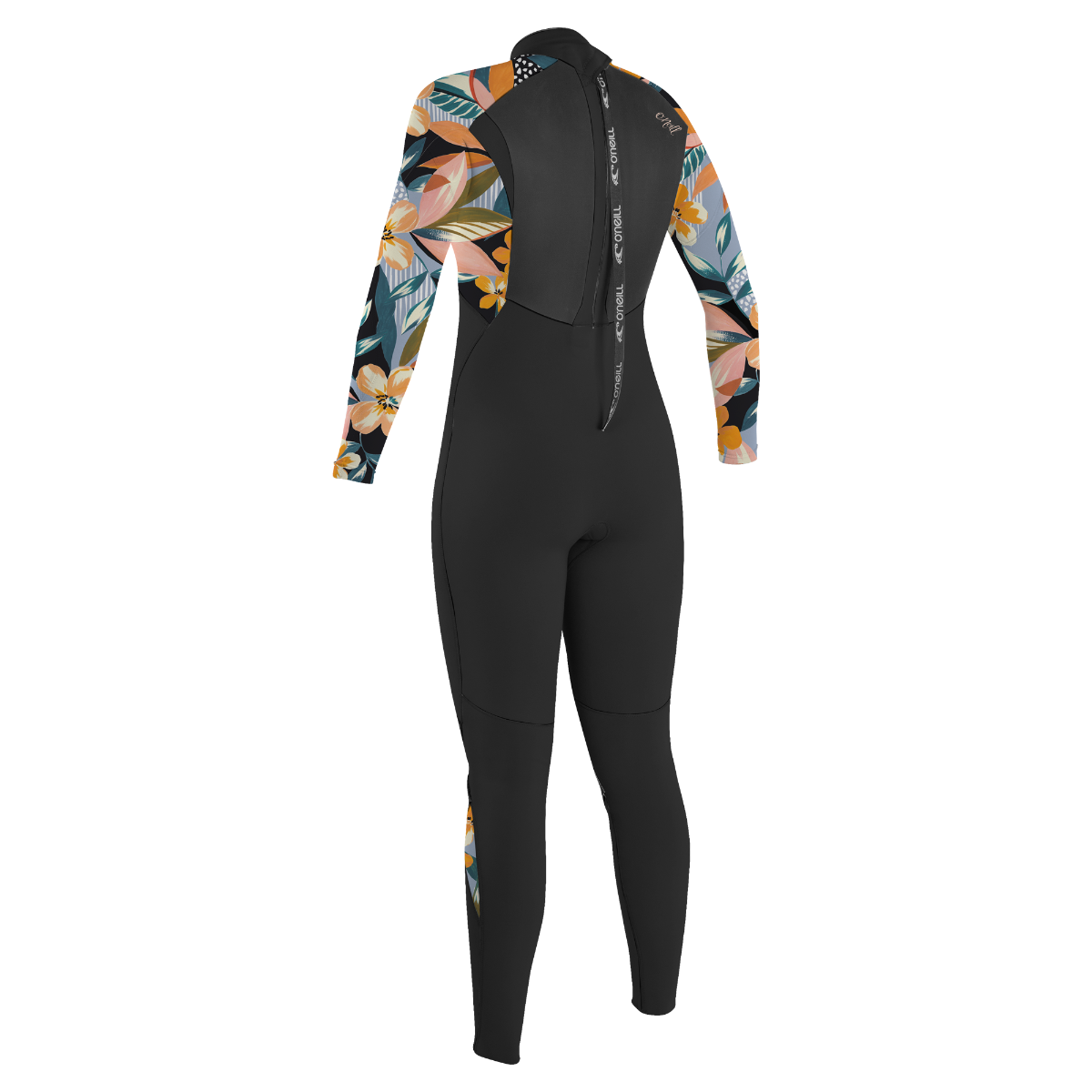 O'Neill Epic 3/2mm Back Zip Girls Wetsuit 2025 - Black / Demi Flower