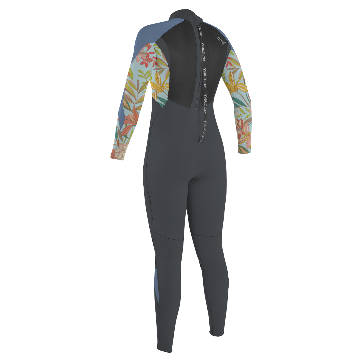 O'Neill Epic 3/2mm Girls Back Zip Summer Wetsuit - Graphite/Dahlia/Infinity