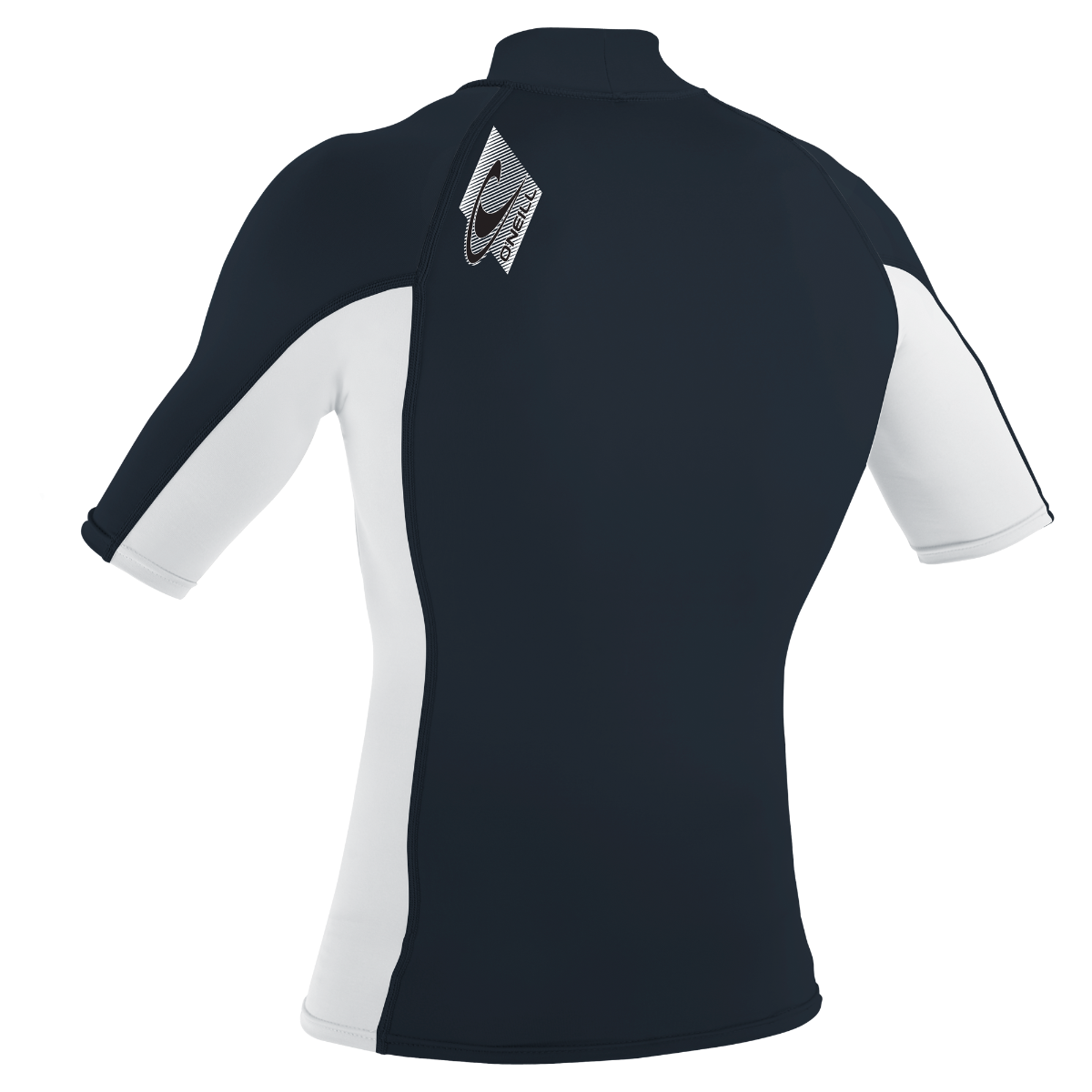 O'Neill Premium Skins Men's Short Sleeve Turtleneck Rash Guard - Slate / White