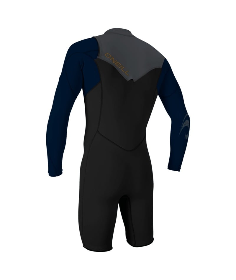 O'Neill Hammer 2mm Chest Zip L/S Shorty (Medium) SAMPLE - Black/Abyss/Graphite