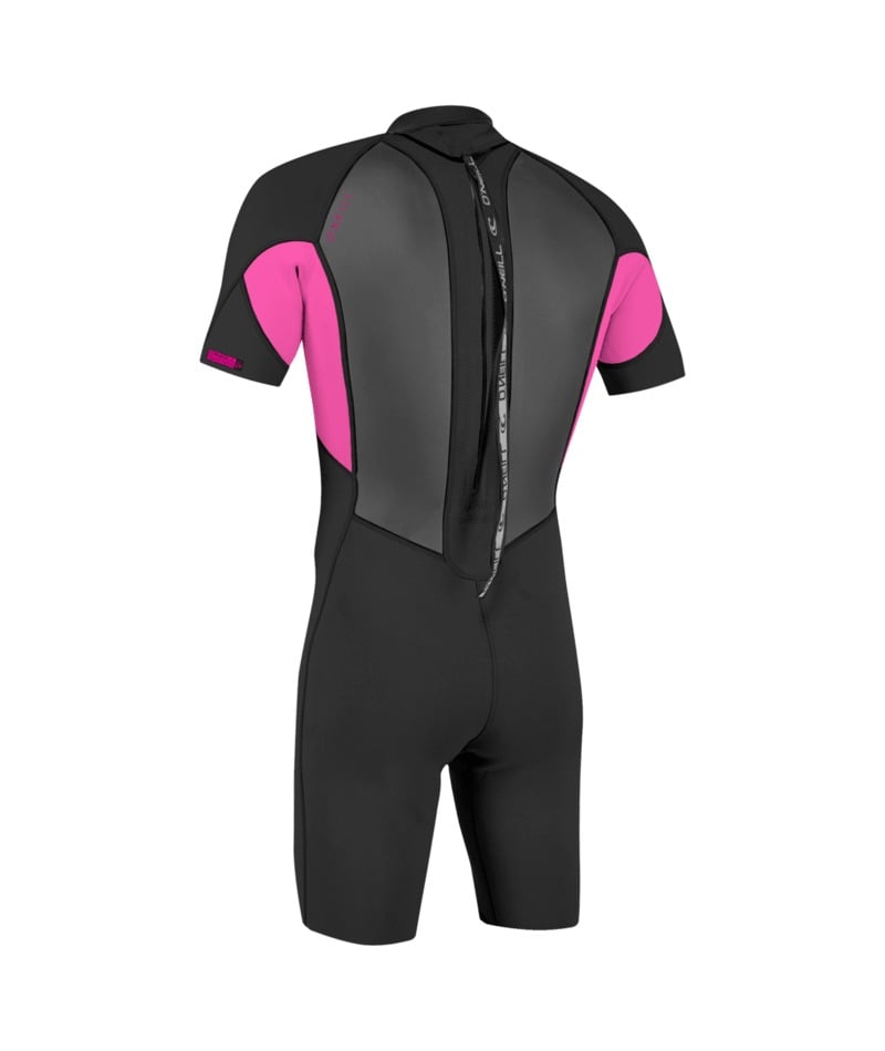 O'Neill Youth Reactor-2 2mm Back Zip Shorty 2026 - Black / Berry