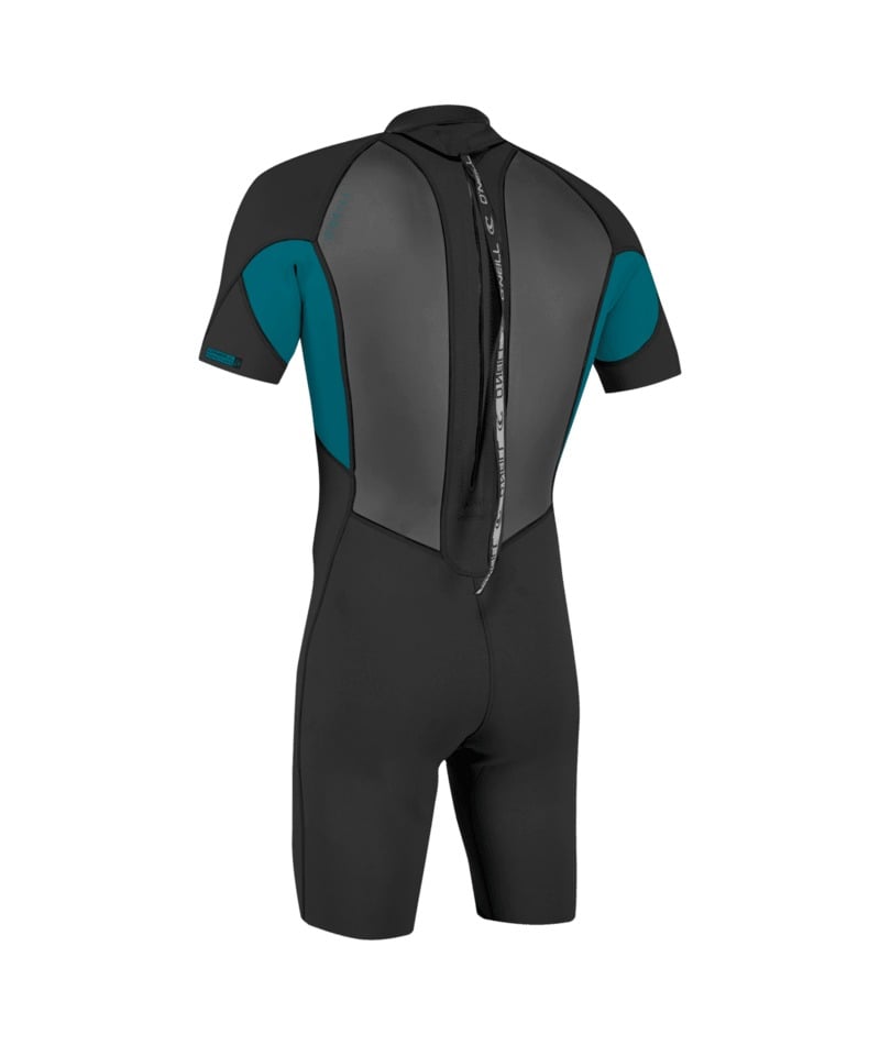 O'Neill Youth Reactor-2 2mm Back Zip Shorty 2026 - Black / Tide Pool