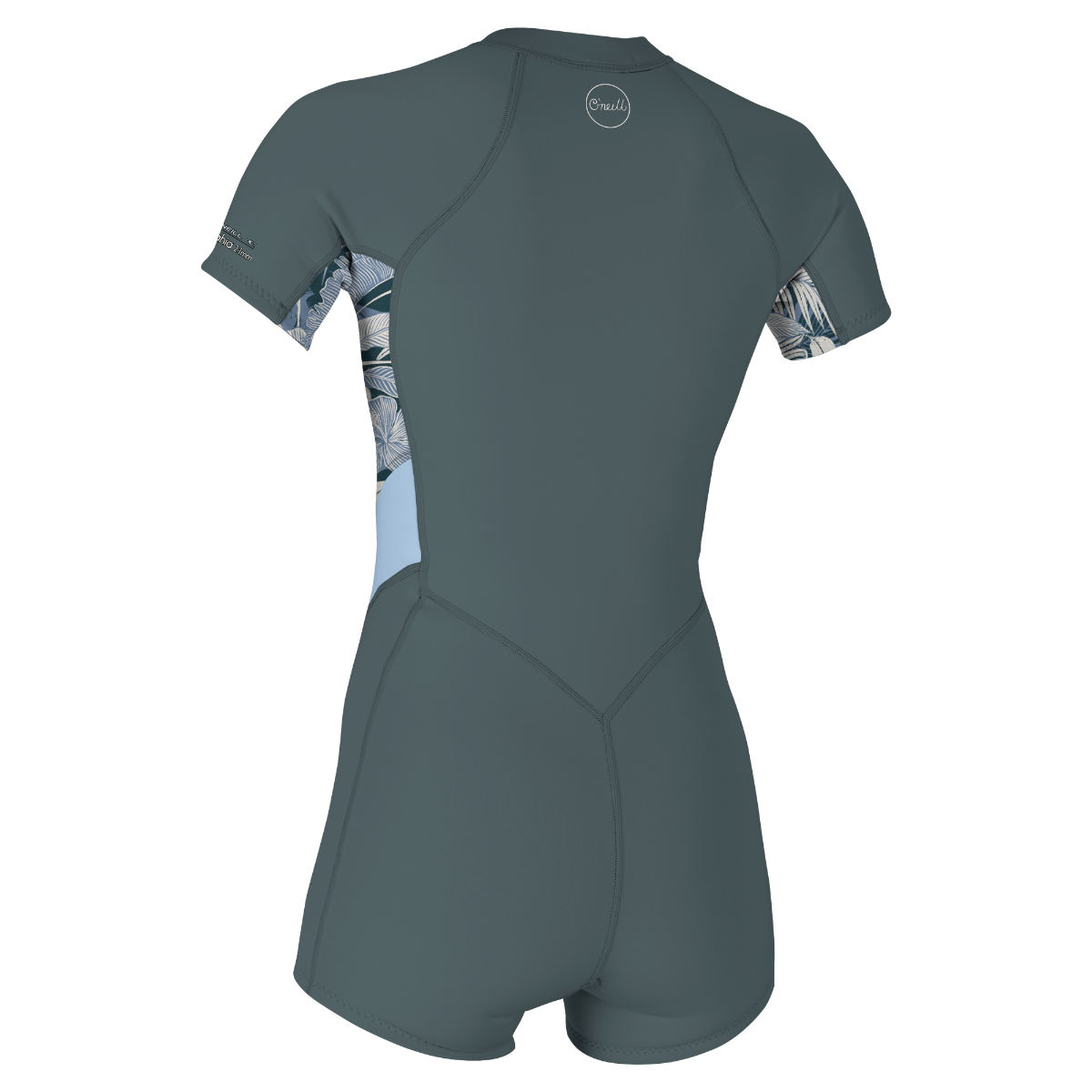 O'Neill Bahia 2/1mm Women's Front Zip Shorty 2025 - Shade / Palmento Tropical / Faded Denim