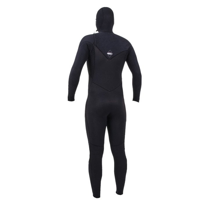 O'Neill Hyperfreak 4/3+mm Men's Hooded Chest Zip Wetsuit 2026 - Black