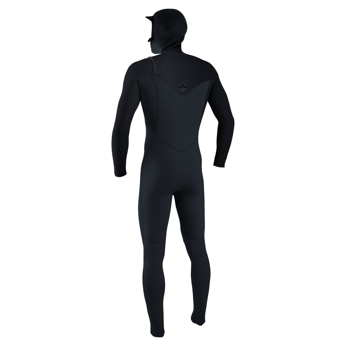 O'Neill Hyperfreak 5/4+mm Chest Zip w/Hood Winter Wetsuit 2026 - Carbon / Dark Slate