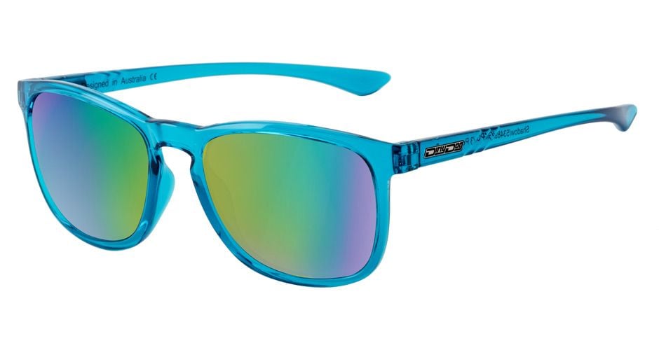 Dirty Dog Shadow Polarised Sunglasses - Crystal Blue/Green Fusion