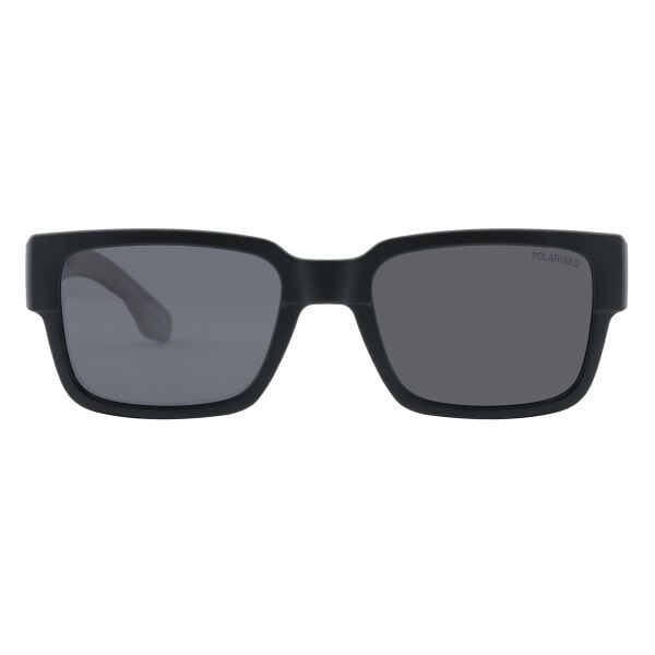 Dirty Dog Avenger Sunglasses - Satin Black - Grey Polarised