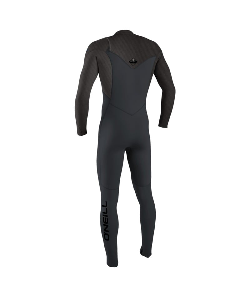 O'Neill Hyperfreak Wind 4/3+mm Chest Zip Wetsuit 2026 - Tempered Steel / Graphite