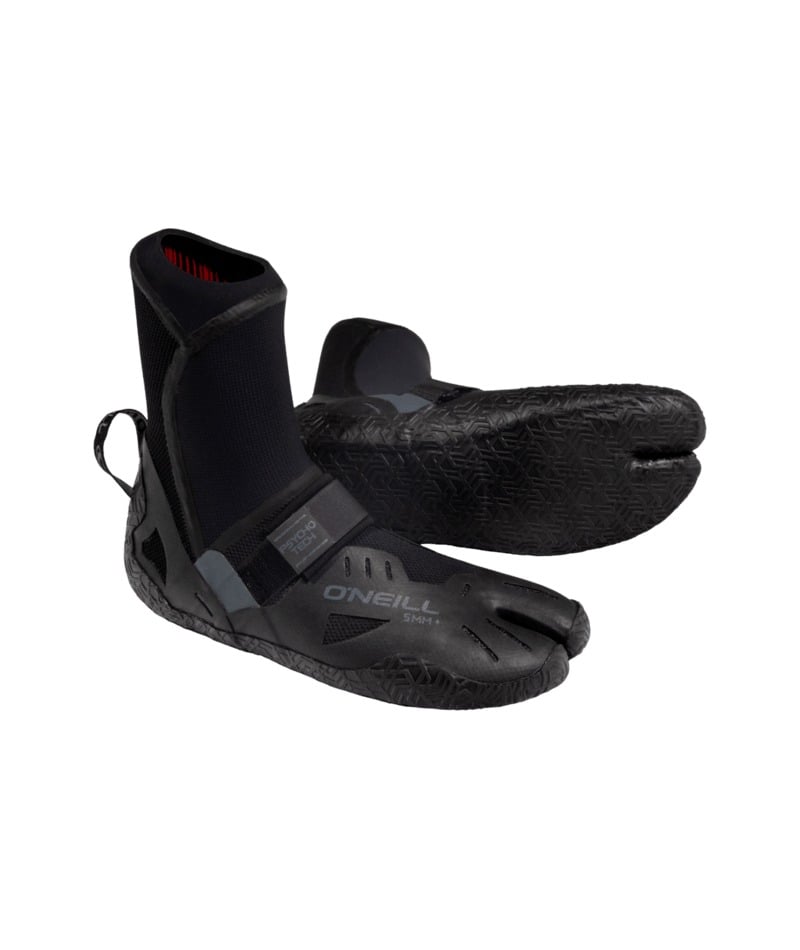 O'Neill Psycho Tech 5mm+ Split Toe Wetsuit Boots in Black