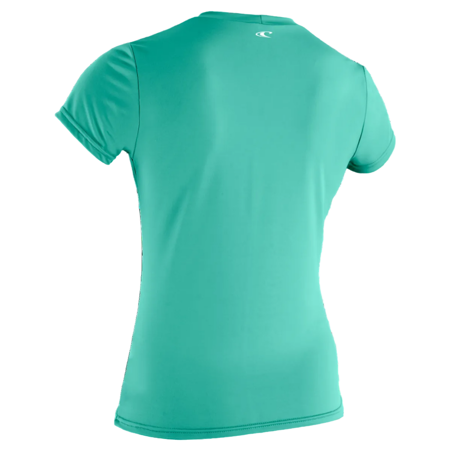 Womens rash vest in the colourway holiday with a white logo on a white background.