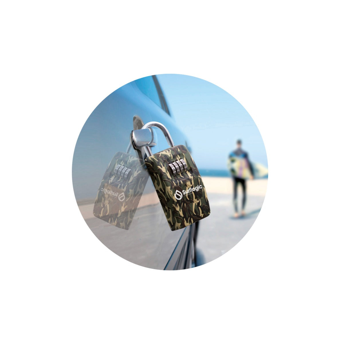 Surflogic Maxi Key Safe Lock - Camo - car