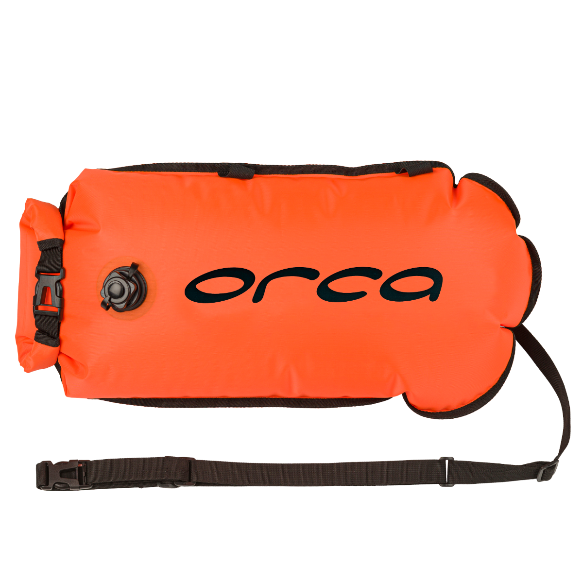 Orca Safety Buoy with Hydration Bladder Pocket - Orange - Full View