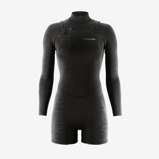 Patagonia R1 Lite Yulex 1mm Women's Front-Zip Long-Sleeved Spring Wetsuit 2024 - Black