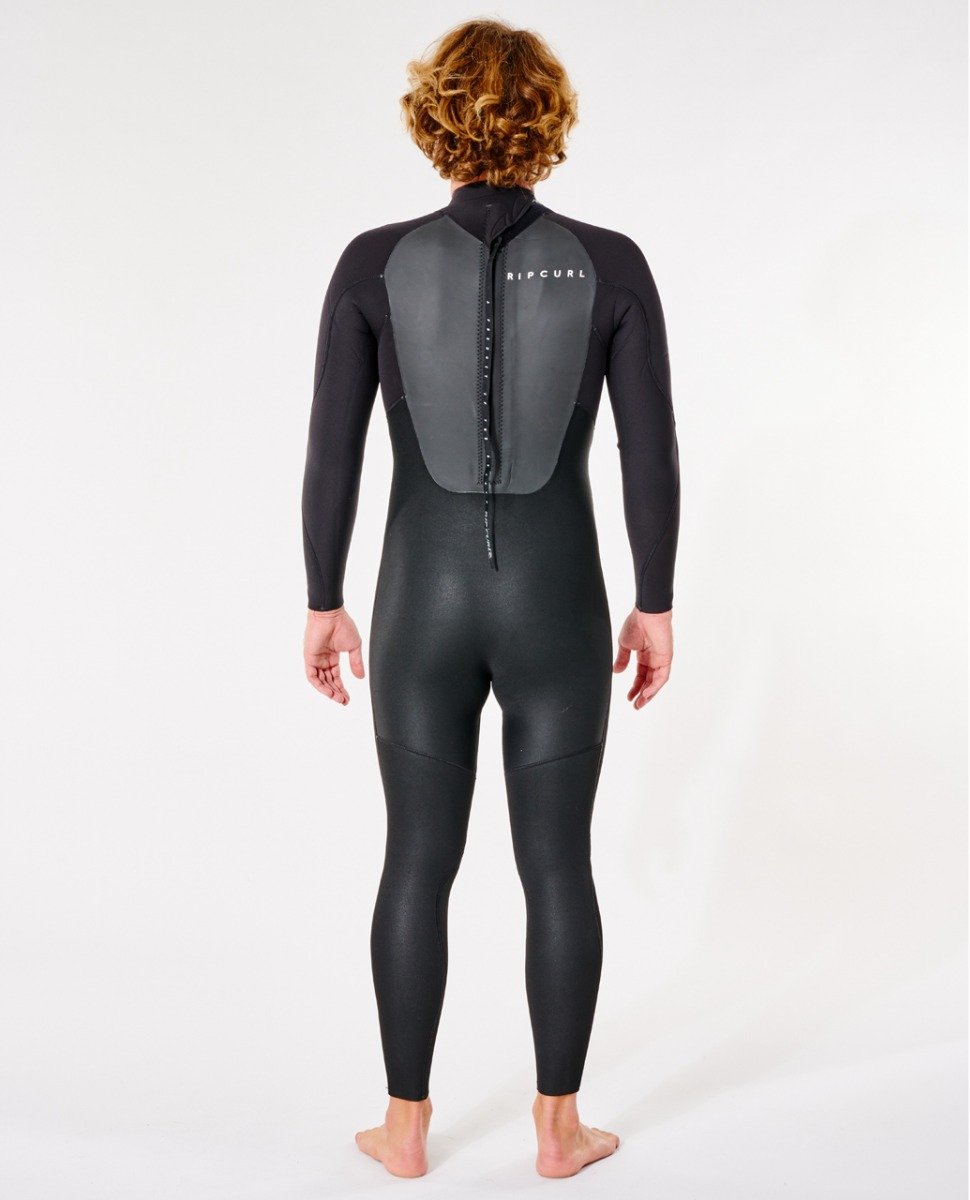 Rip Curl Omega 4/3mm Mens Back Zip Wetsuit - Black - Back