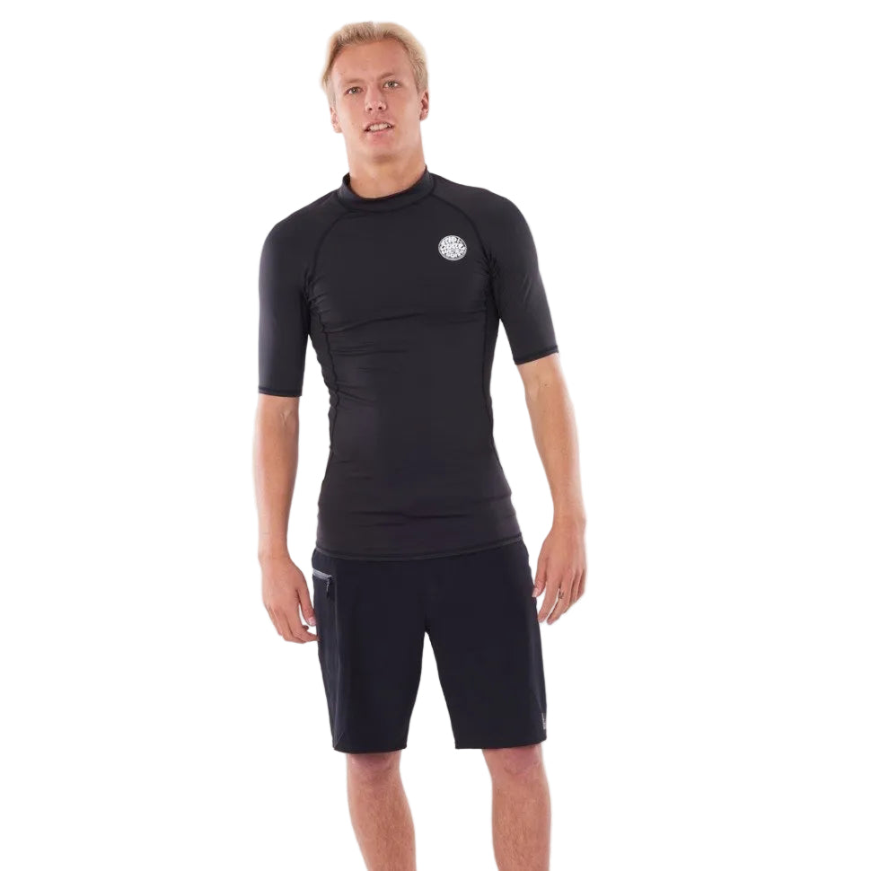 T-shirt thermique anti-UV manches courtes Rip Curl Thermopro - Black