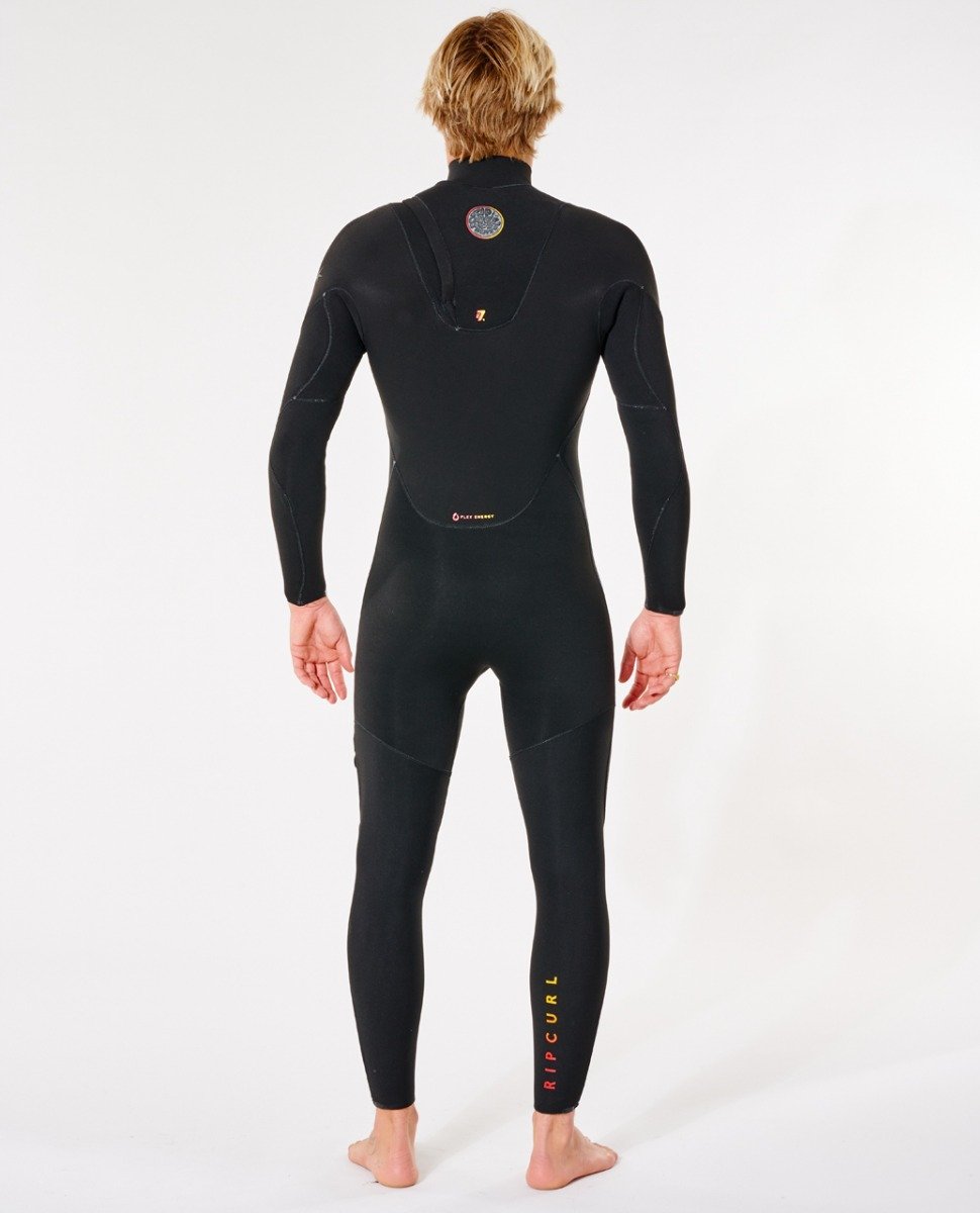Rip Curl Flashbomb Heat Seeker 5/3mm Mens Zip Free Wetsuit - Back