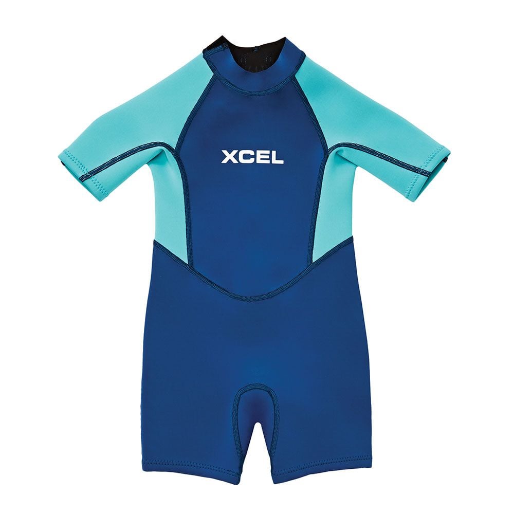 Xcel Toddler Short Sleeve Spring 1mm Wetsuit - Cyan