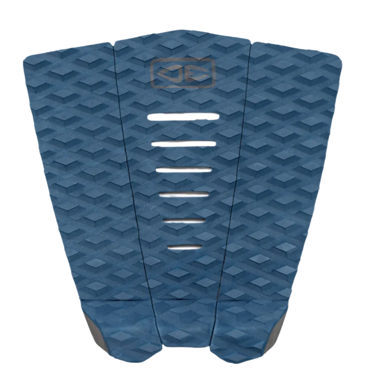 Midnight surfboard tail pad with geometric pattern on a white background