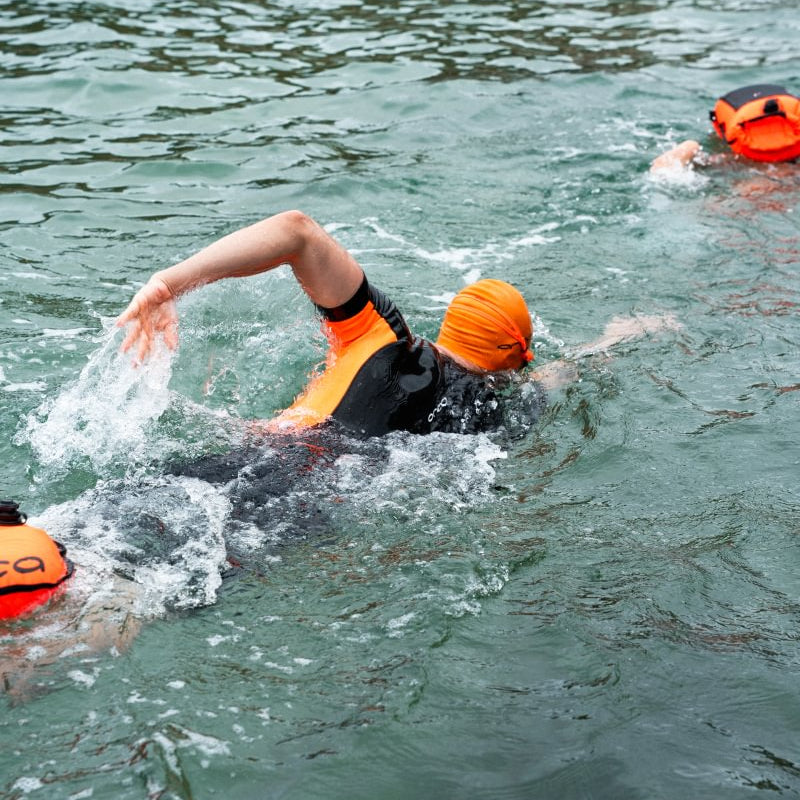 Orca Vitalis Mens Openwater Shorty Wetsuit - Black/Orange