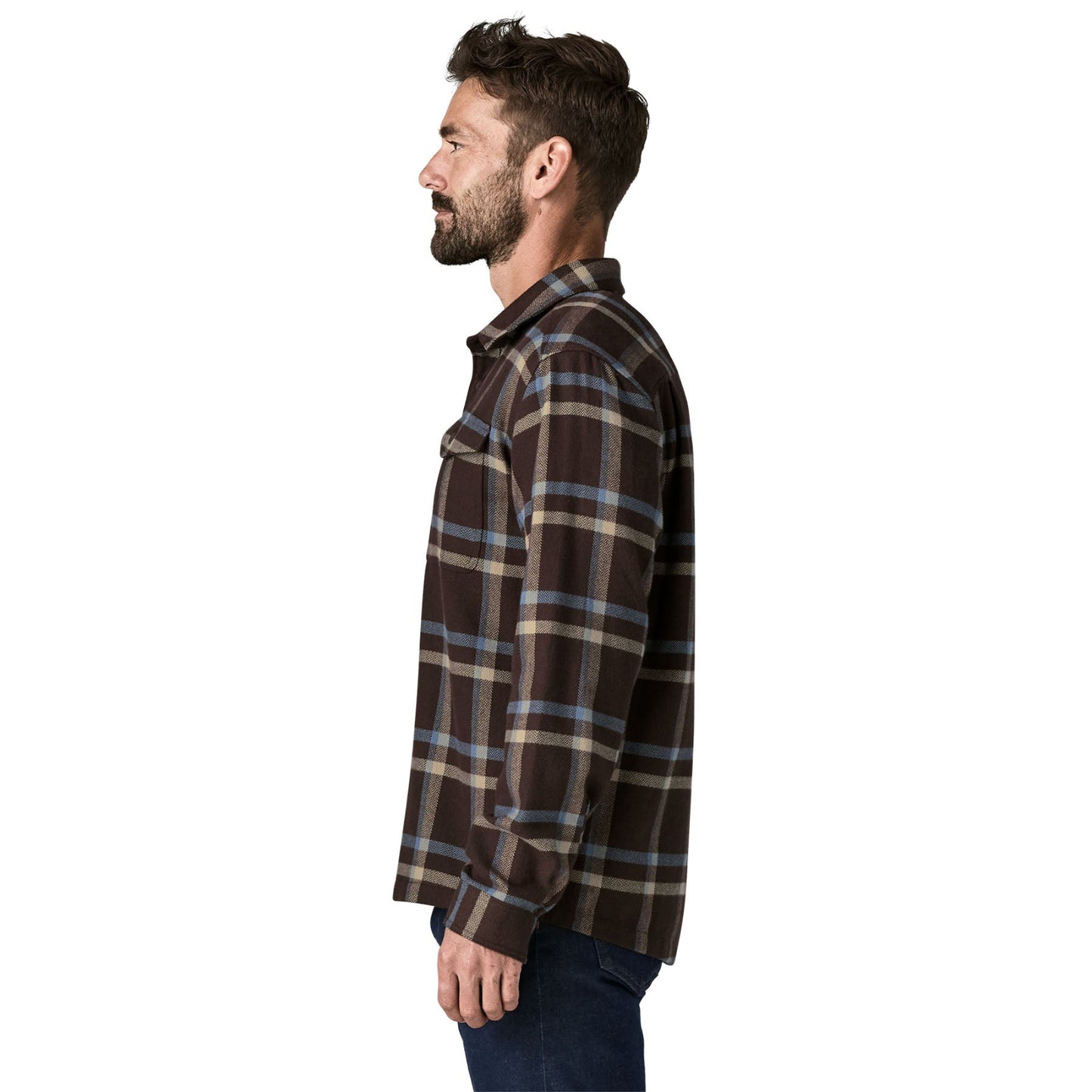 Patagonia Mens Fjord Flannel Shirt - Crossing: Den Brown