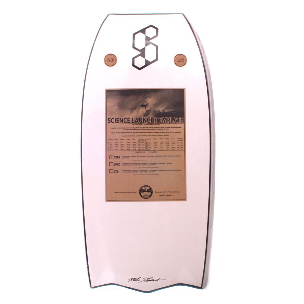 Science 40 Launch PE Delta Tail Bodyboard - Aqua back