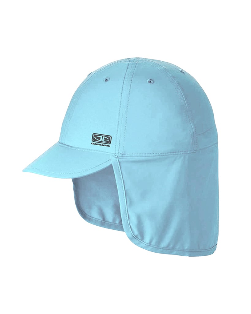 Ocean and Earth Sunbreaker Kids Beach Hat - Blue - Full View