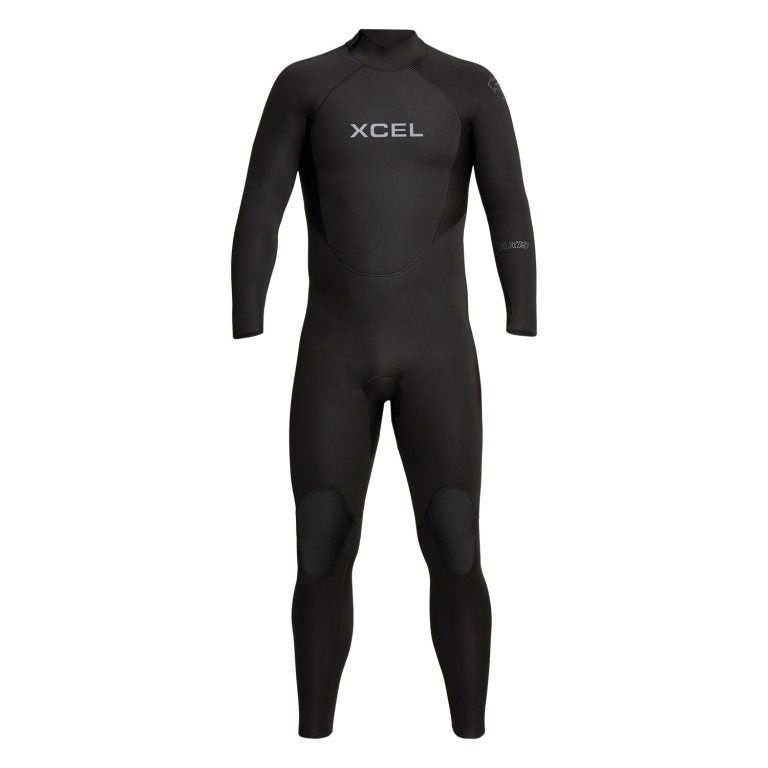 Xcel Axis 5/4mm Mens Back Zip Winter Wetsuit - Black - Front