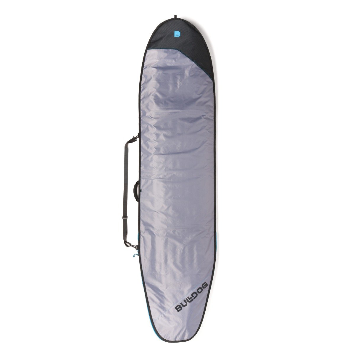 Bulldog Essential Longboard 5mm Core Board Bag - Grey/Cyan - Full View